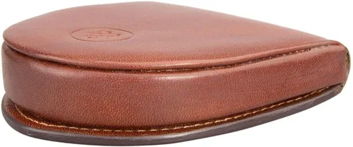 Vista 3 de Maxwell Scott Quality Leather Horseshoe Coin Wallet The Savino Handmade In Italy Chestnut Tan Brown