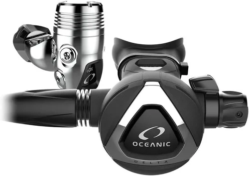 Vista 3 de OCEANIC Delta 5 (2da etapa) + EDX (1ª etapa) Regulador de respiración para buceo Fuerte rendimiento en agua fría Disponible en versión Yugo