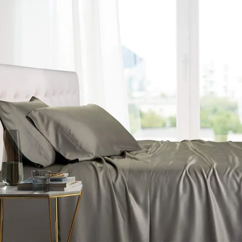 Vista 14 de Royal Hotel Bedding 100% viscosa natural hecha de sábanas de bambú, sábanas refrescantes suaves, sábanas de hotel transpirables y fundas