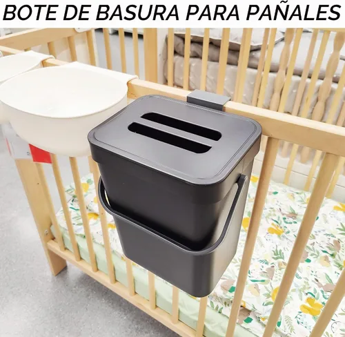 Vista 6 de stonespace Cubo de compost de cocina para encimera, pequeño bote de basura colgante con tapa debajo del fregadero para cocina y baño, cubo de Negro