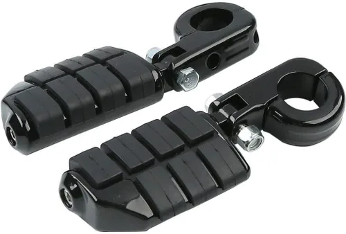 Vista 2 de Green-L Estriberas universales para motocicleta de 1 1/4 pulgadas con abrazadera P para Harley Sportster Softail Dyna Touring Road King Street Glide