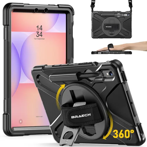 Vista 14 de BRAECN - Funda para Galaxy Tab S10 Plus, S9 Plus, S9 FE+, S8 Plus, S7 Plus, S7 FE 12.4 inch Shockproof Heavy Duty Full Body Protective Cover with
