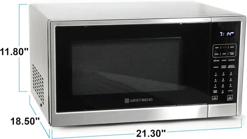 Vista 6 de West Bend Horno de convección de microondas 3 en 1 con freidora de aire de 1000 vatios con 10 niveles de potencia y 12 ajustes preestablecidos
