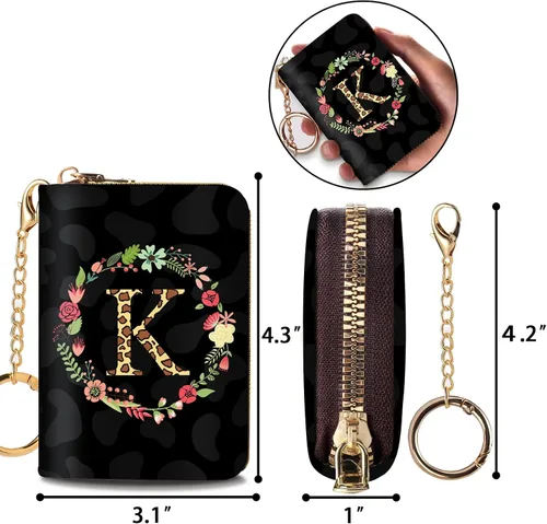 Vista 6 de Cartera delgada para tarjetas de crédito RFID para mujer, mini-cartera pequeña para mujer, carteras para tarjetas para mujer, delgada, cartera