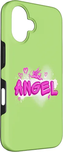 Vista 3 de iPhone 16 Angel y2k Aesthetic 2000s Millennial Nostalgia Pink Graffiti Case