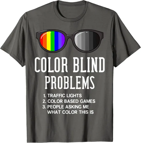 Vista 30 de Color Blind Problems - Camiseta para regalo con gafas de prueba