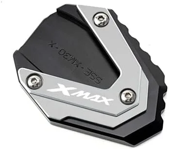 Vista 9 de KAnduo M para Yamaha Xmax 300 X-MAX 125 250 300 400 motocicletas Kickstand lateral soporte ampliador Pad y soporte soporte soporte columna auxiliar