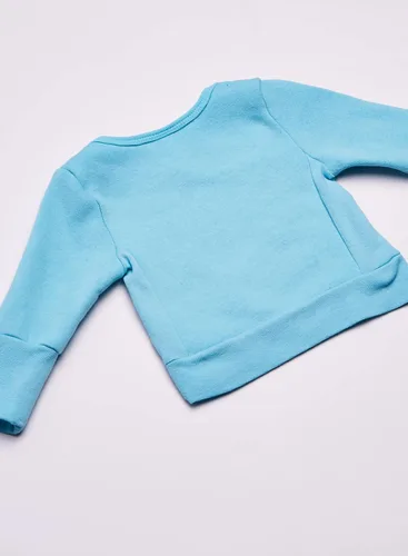 Vista 4 de Hanes Ultimate baby girls Crew Sweatshirt Pullover Sweater Light Grey StripeTurquoise Solid 12-18 Months US