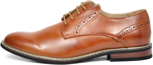 Vista 3 de Bruno Marc - Zapatos de vestir estilo Oxford con forro de cuero para hombre