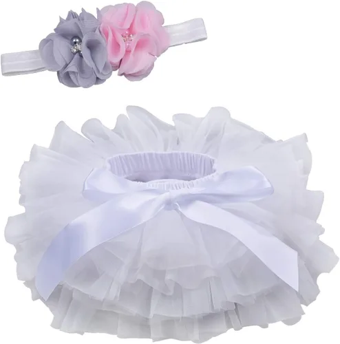 Vista 15 de Tutu.kk Falda tutú para niña pequeña con funda para pañales, vestido de tutú suave para bebé de 0 a 36 meses con diadema de flores 1-Beansand