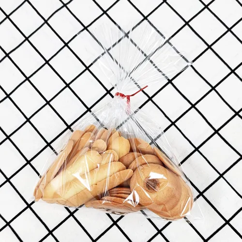 Vista 3 de 100 bolsas de celofán de 8 x 10 pulgadas, bolsas transparentes para golosinas con lazos giratorios de 4 pulgadas, bolsas de plástico