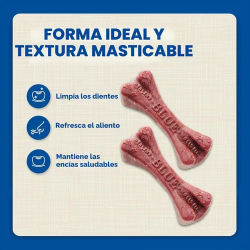 Vista 4 de Blue Buffalo Dental Bones - Mini golosinas dentales naturales para masticar para perros, (5-15 libras) bolsa de 12 onzas