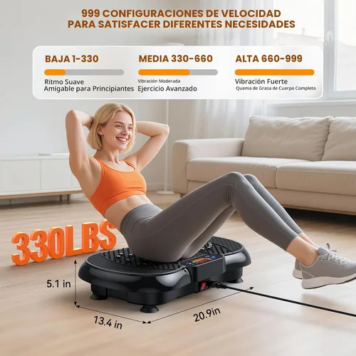 Vista 3 de PBYRD Vibration Plate Exercise Machine for Lymphatic Drainage Weight Loss