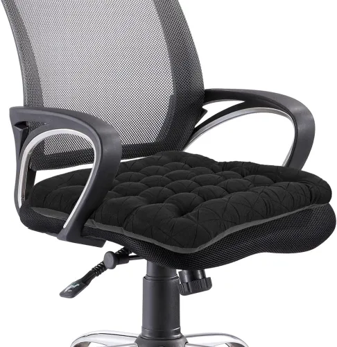 Vista 7 de BUYUE Good Support - Cojín para silla de oficina, jacquard de lujo con cojín de silicona antideslizante, acolchado para escritorio de computadora