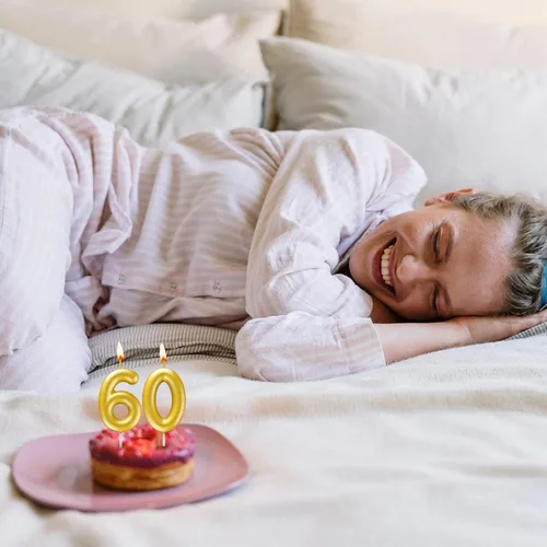 Vista 16 de Velas de número 9 arcoíris con número 3D para decoración de fiesta de pastel de cumpleaños, suministros de celebración de aniversario de boda