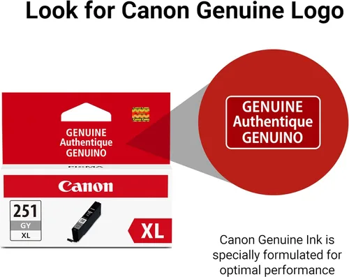 Vista 5 de Canon CLI-251XL tanque de tinta gris, compatible con MG7520, MG7120, iP8720 y iX6820