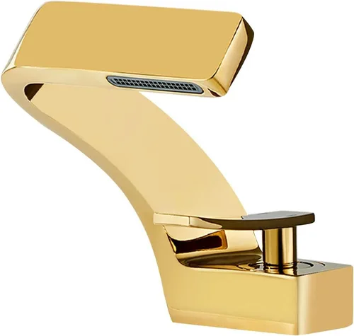 Vista 11 de becola Grifo de cascada para lavabo de baño, grifo mezclador de agua fría y caliente de latón macizo de una sola manija, grifo para lavabo