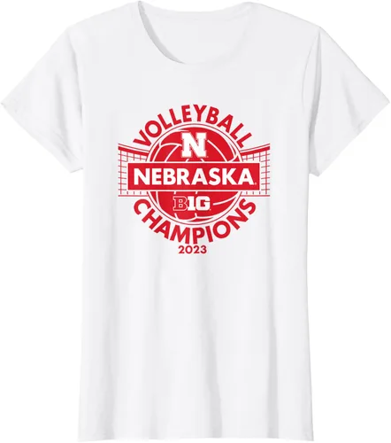 Vista 20 de Nebraska Cornhuskers Big Ten Champs 2023 - Camiseta de voleibol para mujer, Negro