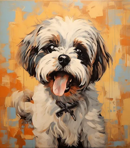 Vista 11 de ZMHZMY Kit de pintura al óleo para principiantes, pintura digital para perros Shih Tzu, por números, para adultos, principiantes, niños