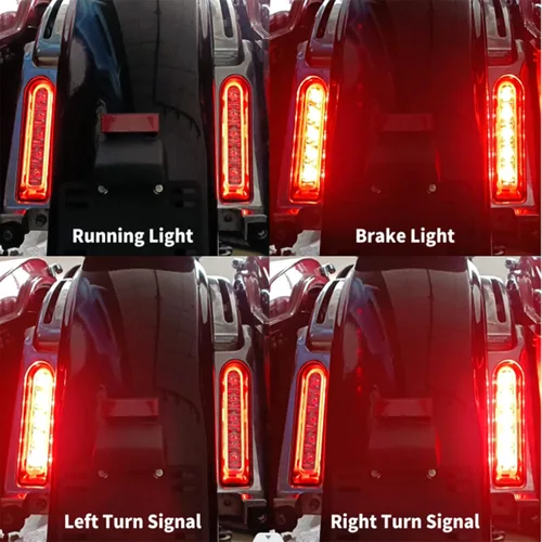 Vista 2 de Luces de Panel de Relleno LED Luces de Guardabarros Trasero Señales de Giro Compatible con Harley Touring Road Glide FLTR Electra Glide FLHT Road