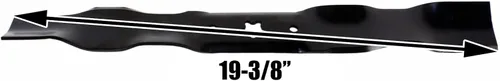 Vista 4 de USA Mower Blades 2 cuchillas de acolchado AYP339BP para AYP 532532193957 Husqvarna 581116301 581116302 532 13 41-48 Longitud 19-5/8 pulgadas. Ancho