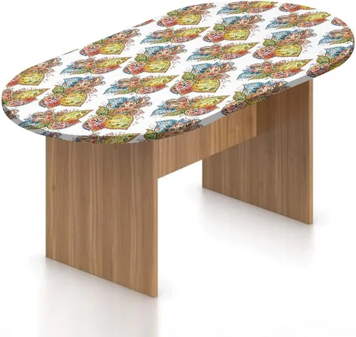 Vista 16 de XISUNYA Mantel ajustable ovalado, con ruedas de madera de granero, de poliéster elástico, para puerta de granero de madera, diseño vintage