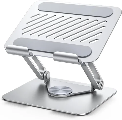 Vista 8 de UGREEN - Soporte para tablet para escritorio con base giratoria de 360°, soporte de aluminio de doble varilla ajustable, accesorios para el hogar
