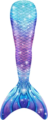 Vista 2 de Mermaid Tails for Swimming Girls Swimsuit Princess Bikini Bathing Suit Set Birthday Gift for KidsGirls Children