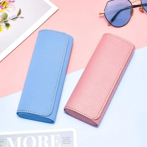 Vista 2 de Funda rígida para lentes, de piel sintética, para hombres, mujeres