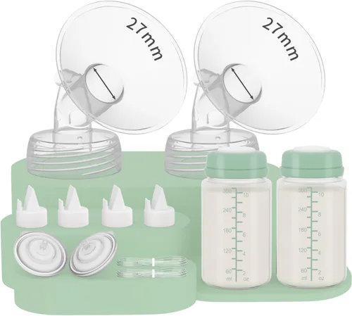 Vista 23 de Juego completo de 2 piezas de repuesto de extractor de leche de 0.472 in con botella de 10 oz compatible con bomba Spectra S1/S2/SG/9plus