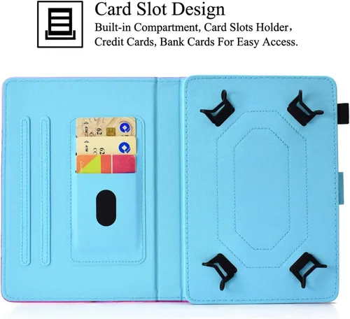 Vista 3 de Funda universal para tablet de 9.0 a 10.5 pulgadas, ranuras para tarjetas para iPad 9.7/iPad 10.2/iPad 10.5/Galaxy Tab 3 10.1/Tab 4 10.1/Tab S3 Oso