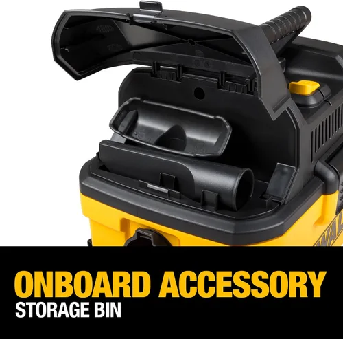 Vista 9 de DEWALT DXV04T - Aspiradora portátil para húmedo y seco de 4 galones, color amarillo