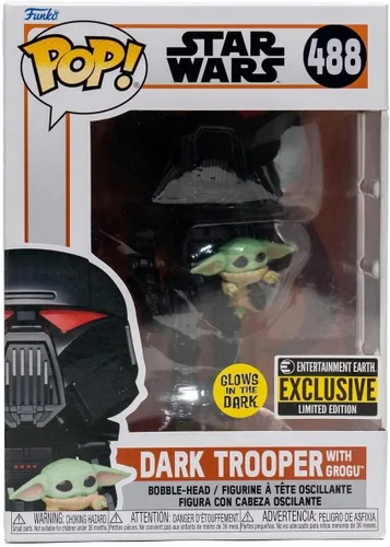 Vista 6 de Vinilo Pop - Star Wars - Dark Trooper con Grogu 488