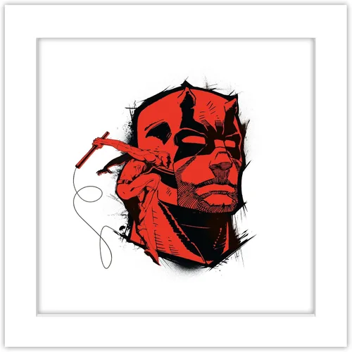 Vista 10 de Trends International Gallery Pops Marvel Comics Daredevil - Póster de pared con insignia de diablo rojo, 12.00 x 12.00 pulgadas, versión de marco