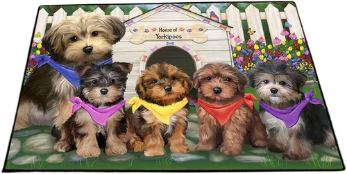 Vista 14 de Doggie of the Day Yorkipoo Dogs Floor Mat - 4th of July Independence Day - Best Dog Doormat - Protector Decor - Unique Portrait Art - Premium