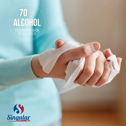 Vista 8 de Singular Wipes - Toallitas desinfectantes para manos, tamaño de viaje, 24 unidades envueltas individualmente, aroma cítrico fresco, hidratante