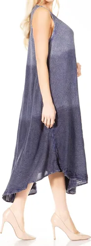 Vista 4 de Sakkas Irene Vestido de verano sin mangas para mujer, estilo casual