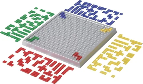 Vista 3 de Mattel Games Blokus XL Juegos de mesa para noche familiar, juegos de cerebro para 2 a 4 jugadores, tablero y piezas de gran