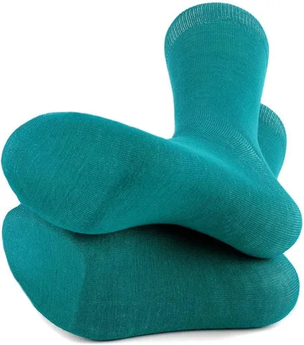 Vista 4 de Solid Color Casual Dress Socks for Men - Colorful & Comfortable Crew Socks