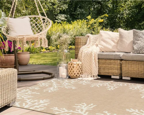 Vista 19 de Liora Manne Carmel - Alfombra decorativa de mezcla sintética para interiores y exteriores, de bajo perfil, contemporánea, decoración de peces Agua