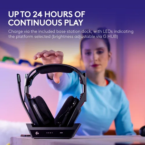 Vista 5 de Logitech G Astro A50 Auriculares inalámbricos multiplataforma para juegos Negro