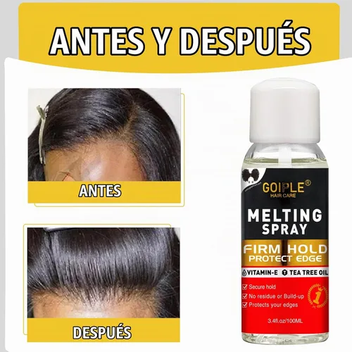 Vista 5 de Kit de Spray Adhesivo para Extensiones de Cabello - Pegamento para Encaje Frontal de Peluca y Cierre, Sin Derretimiento para Pelucas y Extensiones