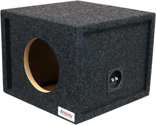 Vista 4 de Atrend Caja de subwoofer de sintonía SPL con ventilación única de 8 pulgadas – Mejora la calidad de audio, sonido y graves – Certificado de carcasa