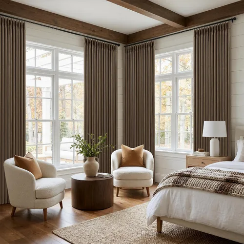 Vista 101 de Juego de 2 paneles de cortinas plisadas negras de 80 pulgadas para sala de estar, cortinas plisadas de lino con forro de 80 pulgadas de largo, 100%
