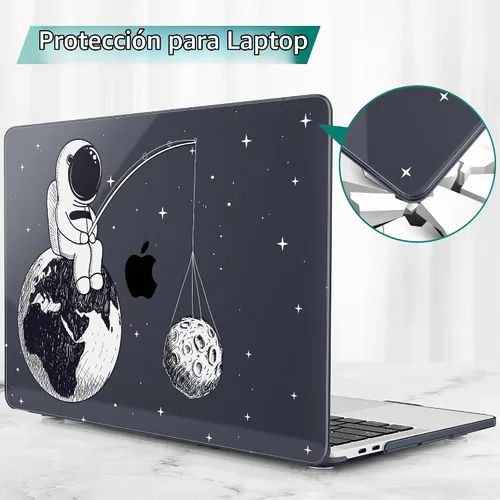 Vista 6 de Tuiklol para MacBook Pro de 13 pulgadas M2 Clip 2022, versión 2021 2020 M1 A2338 A2289 A2251, carcasa rígida de plástico y cubierta de teclado