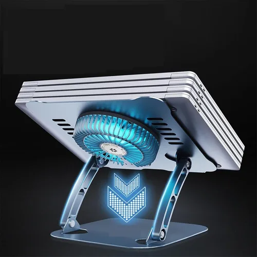 Vista 2 de El soporte ajustable de aleación de aluminio para computadora portátil es adecuado para soporte de almohadilla de refrigeración de computadora, base