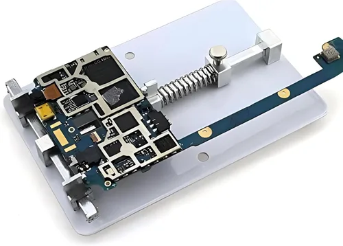 Vista 9 de MAGIKON Soporte para PCB, abrazadera de metal blanco ajustable para soldadura