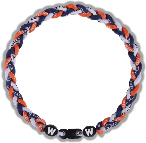 Vista 10 de Willtok Collar de béisbol prémium de 18 pulgadas con cuerda trenzada de nailon con diseño Tornado