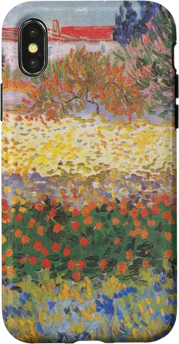 Vista 5 de iPhone 16 Vincent Van Gogh - Jardín floreciente con camino - caso de Arles