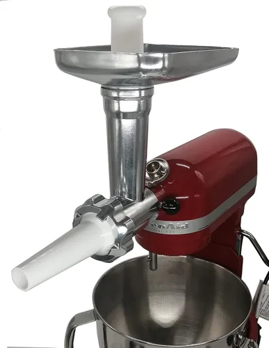 Vista 3 de Accesorio de repuesto para picadora de carne con kit de relleno de salchichas y bandeja de alimentos, compatible con KitchenAid Artisan Series 5